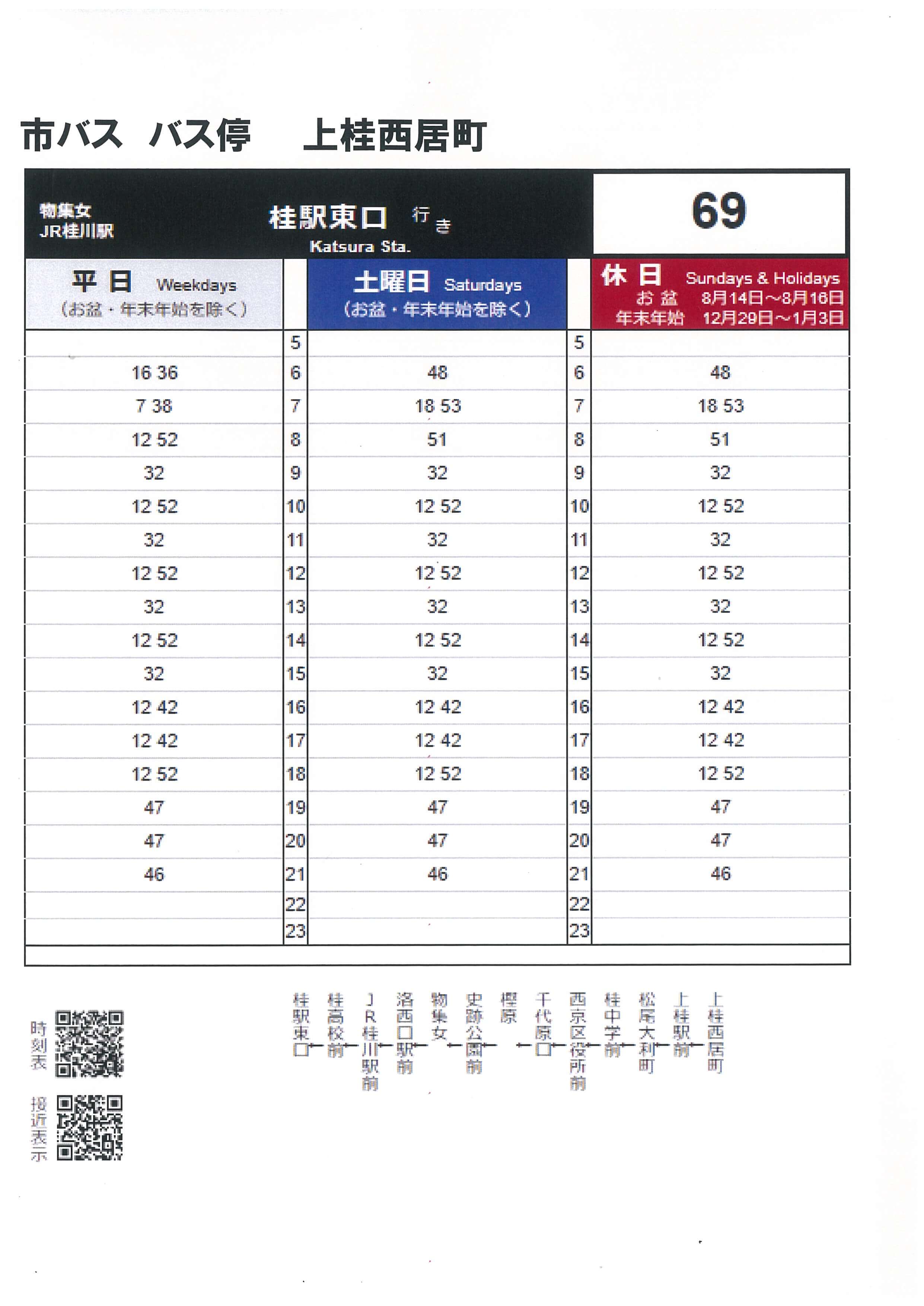 桂川 駅 トップ 市バス